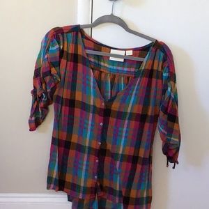 Anthropologie Maeve plaid shirt -M